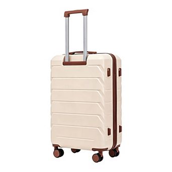 Trikiousd 28 Inch ABS Hard Shell Large Travel Checked Luggage, Combination Lock and Side Hooks