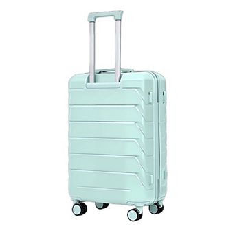 Trikiousd 28 Inch ABS Hard Shell Large Travel Checked Luggage, Combination Lock and Side Hooks