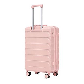 Trikiousd 28 Inch ABS Hard Shell Large Travel Checked Luggage, Combination Lock and Side Hooks