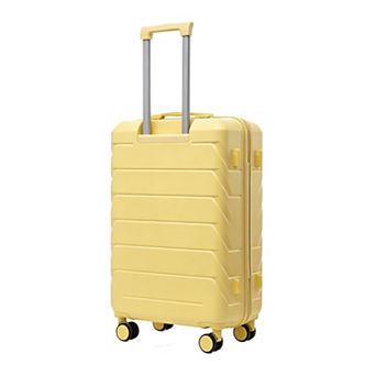 Trikiousd 28 Inch ABS Hard Shell Large Travel Checked Luggage, Combination Lock and Side Hooks