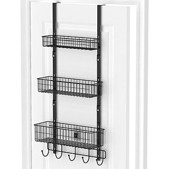 Over The Door Organizer with 3 tier and Hooks Hanging Storage Rack