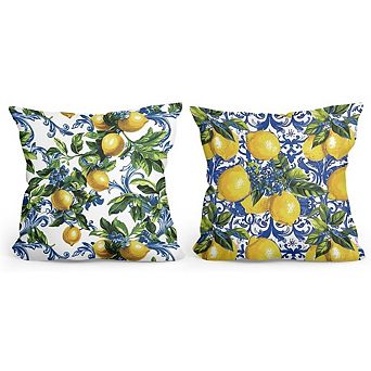 Lemon Throw Pillow Covers 18x18, Lemon Decor Cushion Cases Home Decor