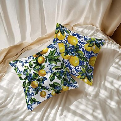 Lemon Throw Pillow Covers 18x18, Lemon Decor Cushion Cases Home Decor