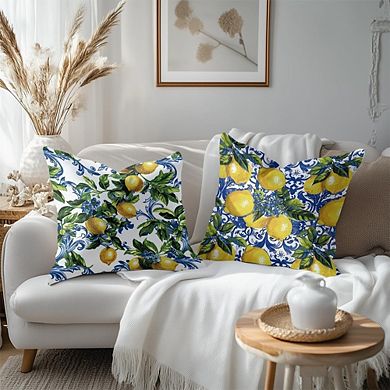 Lemon Throw Pillow Covers 18x18, Lemon Decor Cushion Cases Home Decor