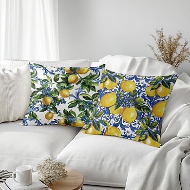 Lemon Throw Pillow Covers 18x18, Lemon Decor Cushion Cases Home Decor