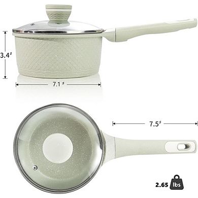 Nonstick Saucepan with Lid,Easy to Clean