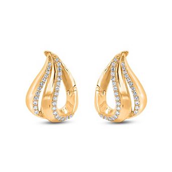 Heirloom Treasures Sterling Silver 1/2 Carat T.W. Lab-Grown Diamond Paisley Drop Earrings
