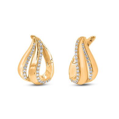 Heirloom Treasures Sterling Silver 1/2 Carat T.W. Lab-Grown Diamond Paisley Drop Earrings