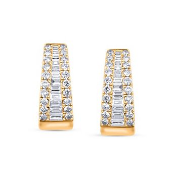 Heirloom Treasures Sterling Silver 5/8 Carat T.W. Lab-Grown Diamond Huggie Hoop Earrings