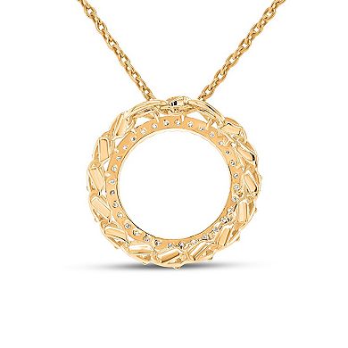 Heirloom Treasures Sterling Silver 1/4 Carat T.W. Lab-Grown Diamond Double Circle Pendant Necklace