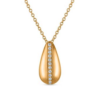 Heirloom Treasures Sterling Silver 1/6 Carat T.W. Lab-Grown Diamond Teardrop Pendant Necklace