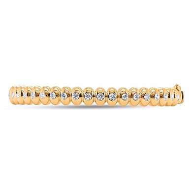 Heirloom Treasures Sterling Silver 1 Carat T.W. Lab Grown Diamond Bangle Bracelet