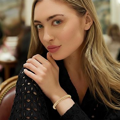 Heirloom Treasures Sterling Silver 1 Carat T.W. Lab Grown Diamond Bangle Bracelet