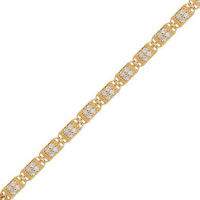 Heirloom Treasures Sterling Silver 1 Carat T.W. Lab Grown Diamond Bracelet