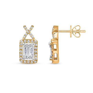 Heirloom Treasures Sterling Silver 3/8 Carat T.W. Lab-Grown Diamond Stud Earrings