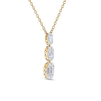 Heirloom Treasures Sterling Silver 1/3 Carat T.W. Lab-Grown Diamond Pendant Necklace