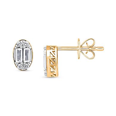 Heirloom Treasures Sterling Silver 5/8 Carat T.W. Lab-Grown Diamond Stud Earrings