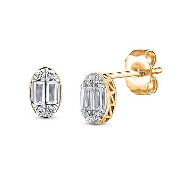 Heirloom Treasures Sterling Silver 5/8 Carat T.W. Lab-Grown Diamond Stud Earrings