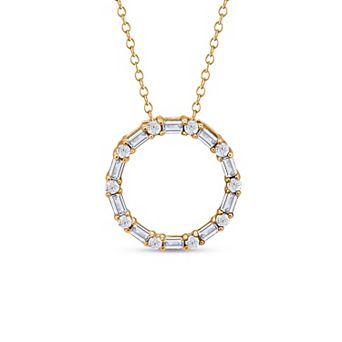 Heirloom Treasures Sterling Silver 1/4 Carat T.W. Lab-Grown Diamond Circle Pendant Necklace