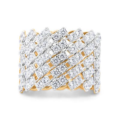 Heirloom Treasures Sterling Silver 2-1/2 Carat T.W. Lab-Grown Diamond Ring
