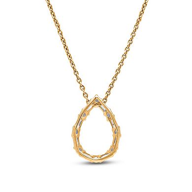 Heirloom Treasures Sterling Silver 1/4 Carat T.W. Lab-Grown Diamond Drop Pendant Necklace