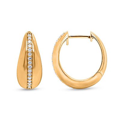 Heirloom Treasures Sterling Silver 1/2 Carat T.W. Lab-Grown Diamond Hoop Earrings