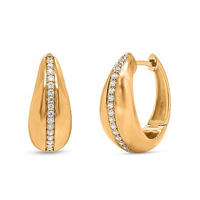Heirloom Treasures Sterling Silver 1/2 Carat T.W. Lab-Grown Diamond Hoop Earrings