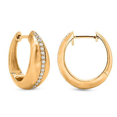 Heirloom Treasures Sterling Silver 1/2 Carat T.W. Lab-Grown Diamond Hoop Earrings