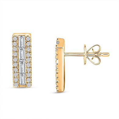Heirloom Treasures Sterling Silver 3/8 Carat T.W. Lab-Grown Diamond Drop Earrings