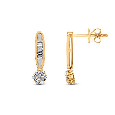 Heirloom Treasures Sterling Silver 1/3 Carat T.W. Lab-Grown Diamond Drop Earrings