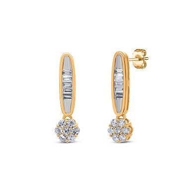 Heirloom Treasures Sterling Silver 1/3 Carat T.W. Lab-Grown Diamond Drop Earrings