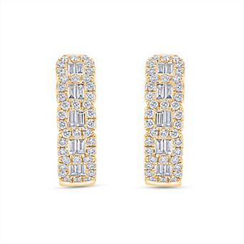 Heirloom Treasures Sterling Silver 1 Carat T.W. Lab-Grown Diamond Hoop Earrings