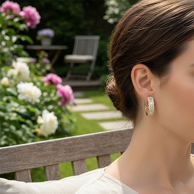 Heirloom Treasures Sterling Silver 1 Carat T.W. Lab-Grown Diamond Hoop Earrings