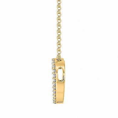 Heirloom Treasures Sterling Silver 1/2 Carat T.W. Lab-Grown Diamond Heart Pendant Necklace