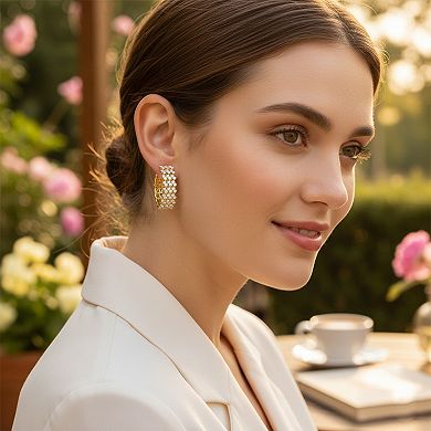 Heirloom Treasures Sterling Silver 1 Carat T.W. Lab-Grown Diamond Chunky Hoop Earrings