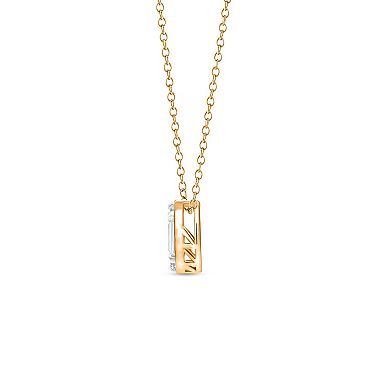 Heirloom Treasures Sterling Silver 1/6 Carat T.W. Lab-Grown Diamond Oval Pendant Necklace
