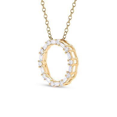 Heirloom Treasures Sterling Silver 1/2 Carat T.W. Lab-Grown Diamond Circle Pendant Necklace