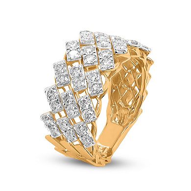 Heirloom Treasures Sterling Silver 1-1/2 Carat T.W. Lab-Grown Diamond Ring