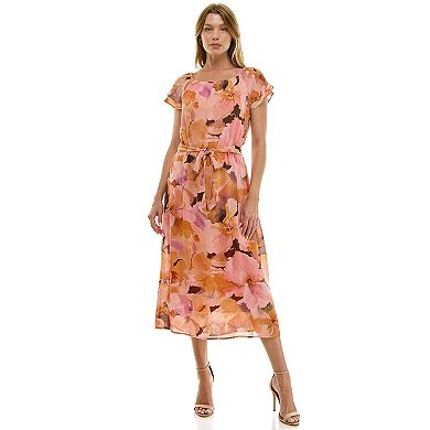 Women's Luxology Tie Waist Midi Dress