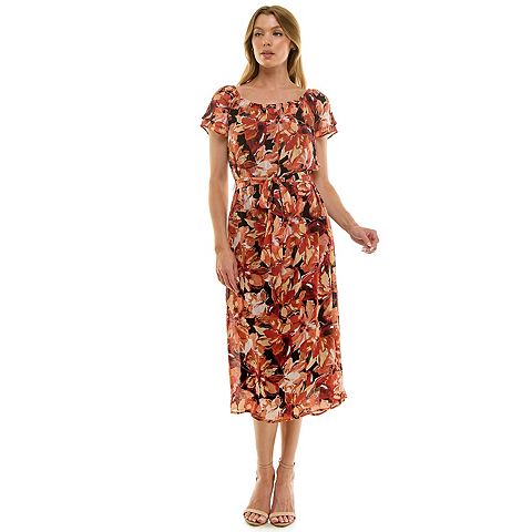 Женские платья Luxology Women's Luxology Tie Waist Midi Dress