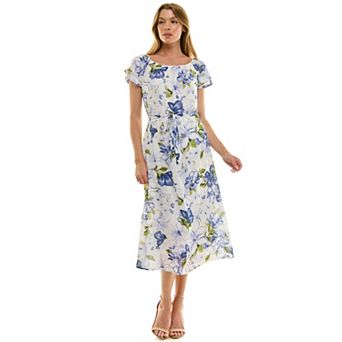 Women's Luxology Tie Waist Midi Dress
