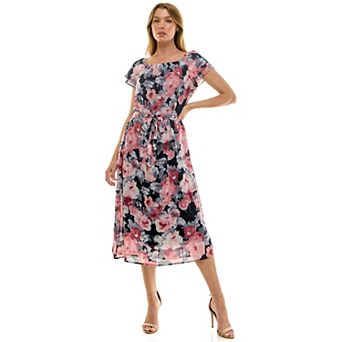 Women's Luxology Tie Waist Midi Dress
