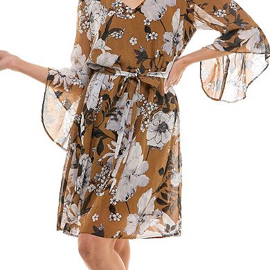Women's Luxology Tie Waist Bell Sleeve Dress