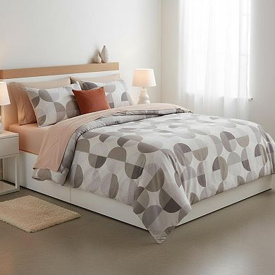 9-Piece Bed in a Bag Comforter Set Ultra-Soft Microfiber with Side Pockets All Seasons Bedding