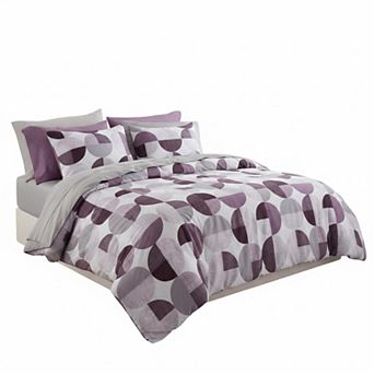 9 pc Bed in a Bag Comforter Set Ultra-Soft Microfiber with Side Pockets All Seasons Bedding