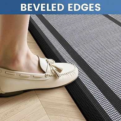 2 Pcs Kitchen Rugs Anti-fatigue Mats Waterproof Non-slip Standing Mat Set Office Sink Laundry