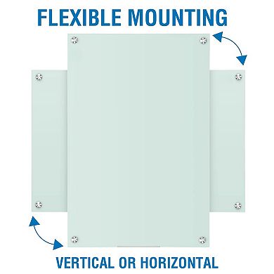 Glass Whiteboard 36x24 Inch Frameless Wall Mounted Magnetic Dry Erase Board for Home Office School