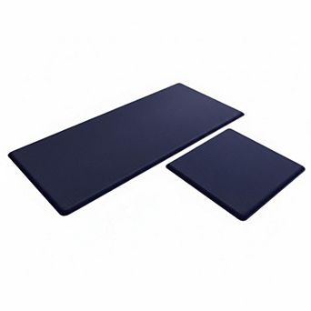 2 pc Anti Fatigue Kitchen Mats Non Slip Waterproof Stain Resistant Office Standing Desk Rug Set