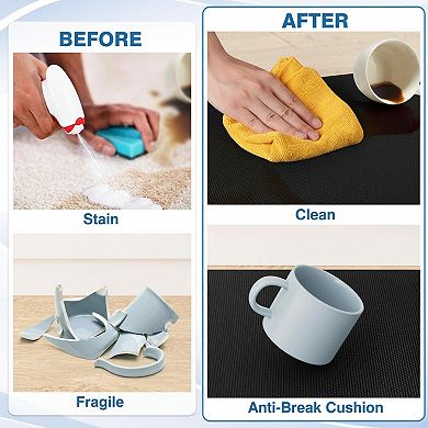 2pcs Anti Fatigue Kitchen Mats Non Slip Waterproof Stain Resistant Office Standing Desk Rug Set