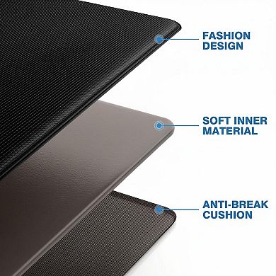 2pcs Anti Fatigue Kitchen Mats Non Slip Waterproof Stain Resistant Office Standing Desk Rug Set